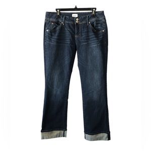 Women's Hudson Beth Baby Boot Cut Mid-Rise Medium Wash Indigo Jeans. Size 30.